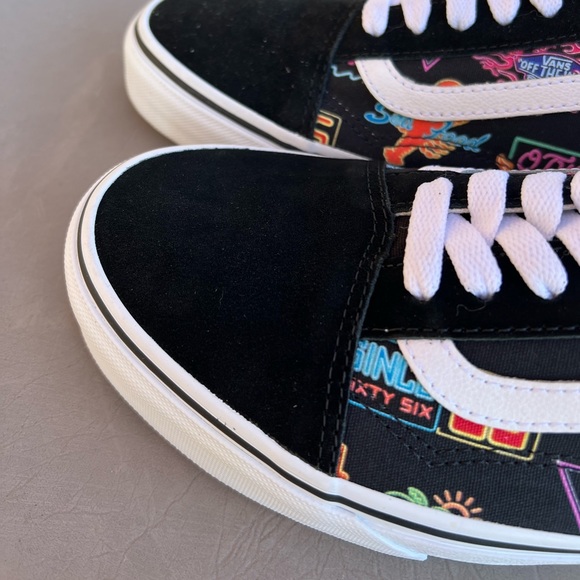 VANS old skool black neon NWT sz mens 9 sz woman’s 10.5 - Picture 12 of 14